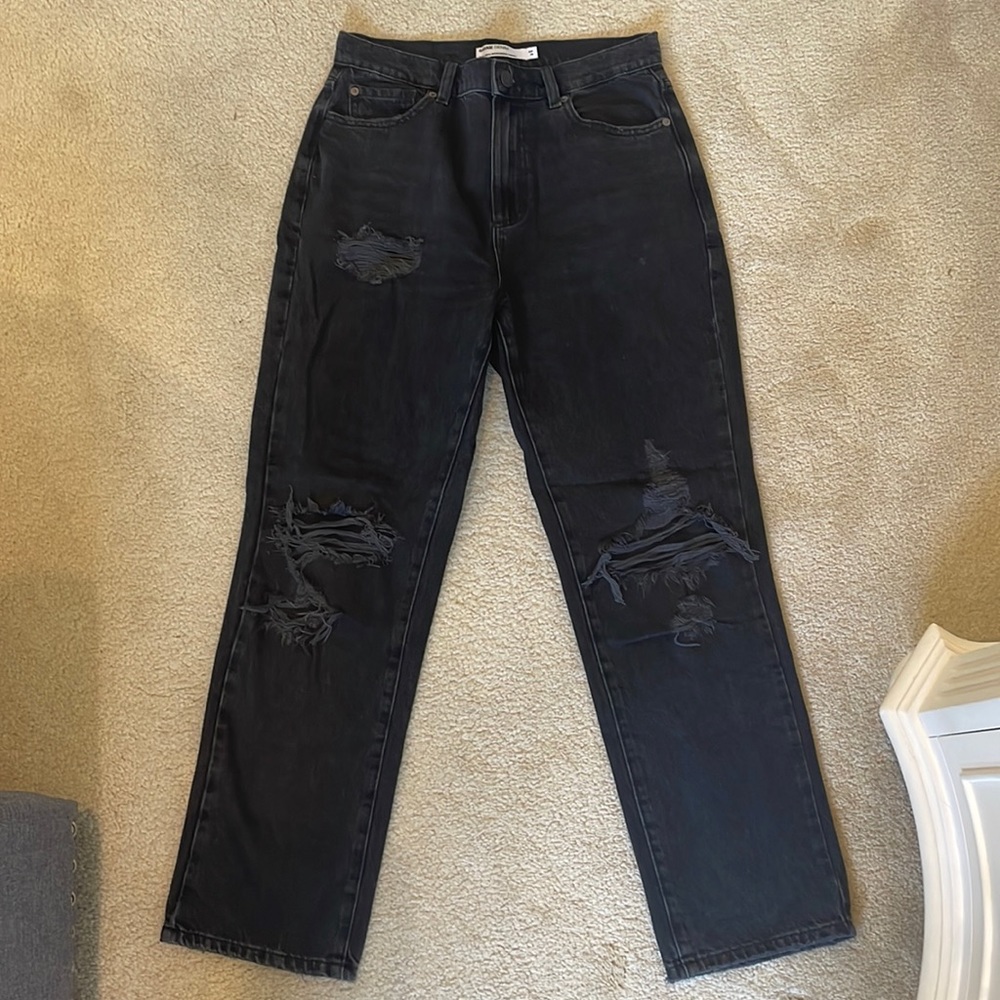 Garage black ripped jeans size 7/28